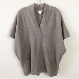 J. Jill / Brown Poncho/Sweater Pullover 80% Wool